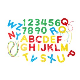 Brightly Colored Lacing Alphabet Set - Fun Educational Toy for Kids - Develops Fine Motor Skills, Hand-Eye Coordination, and Early Literacy - Creative Play for Toddlers - Montessori Inspired Learning