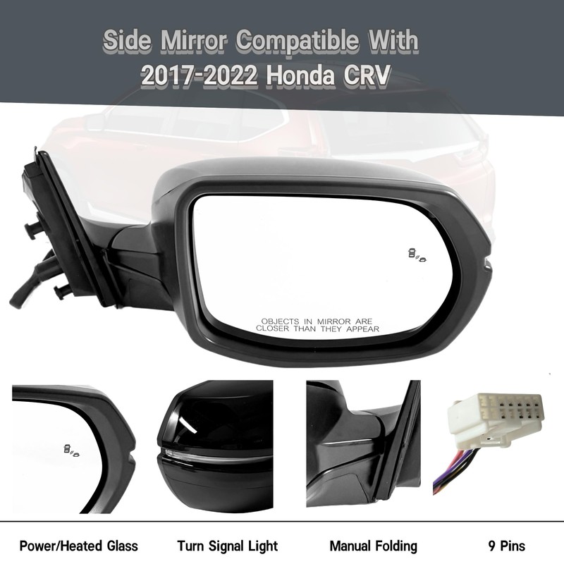 Passenger Right Side Mirror Compatible With 2017-2022 Honda CRV With