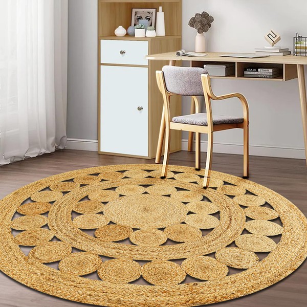KRISTALLO Rugs for Living Room - Boho Rug, Jute Rug,