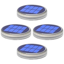 YiLaie Blue Solar Dock Lights Outdoor Waterproof, Driveway Warning Post Deck Lights Solar Powered for Drive Way Boat (4 Pack)