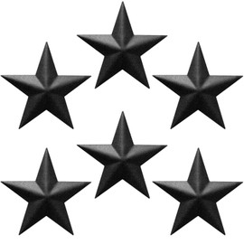EcoRise Dark Bronze Barn Star – Star Wall Décor, Metal Stars for Outside or Inside of House, Iron Texas Metal Star Rustic Vintage Western Country Home Farmhouse Wall Art Decor(5" (Pack of 6))