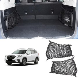 NARATI Compatible with Subaru Forester Accessories Automotive Elastic Trunk Mesh Cargo Net Premium Trunk Organizer Storage Luggage Left and Right Side Net SUV Car Organizer 2PCS
