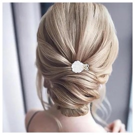 Inilbran Vintage Flower Hair Claw Clips Gold Small Flower Hair Barrettes Flower Hair Claw Clip Jaw Mini Hair Clips Decorative Hair Accessories for Women and Girls Headdress(Style A)