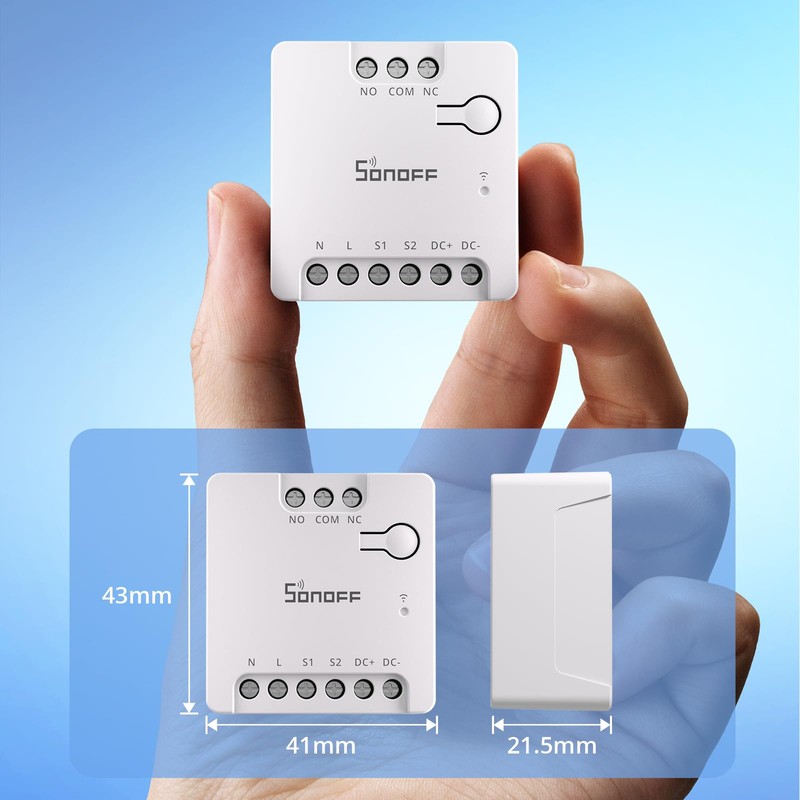 SONOFF WiFi MINI-D Smart Switch with Matter,Dry Contact Output,Supports AC