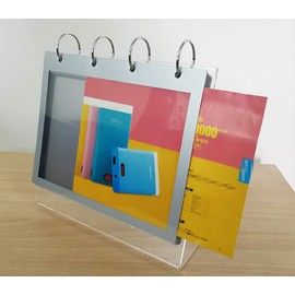 Leoyoubei Photos Photography Studio/Album V Shape Clear Acrylic 5x7 inch Menu Holders Sided Frames Picture Frame Easel and Menu Holders, PVC Photo Clip 7 Shows 14 Photos Store Sign Holders Weddings