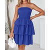 BTFBM 2025 Womens Summer Smocked Tube Dress Off Shoulder Strapless