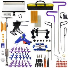 Chymogul 168 Pcs Paintless Dent Removal Rods, Paintless Dent Repair Tools, Black Lifter Puller Car Dent Repair Kit, Car Dent Puller with Manganese Steel Material, Dent Removal Kit for Dent Repair