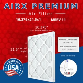 AIRX FILTERS WICKED CLEAN AIR. 16.375x21.5x1 Air Filter MERV 11 Electrostatic Pleated Air Conditioner Filter 6 Pack HVAC AC Furnace Filters