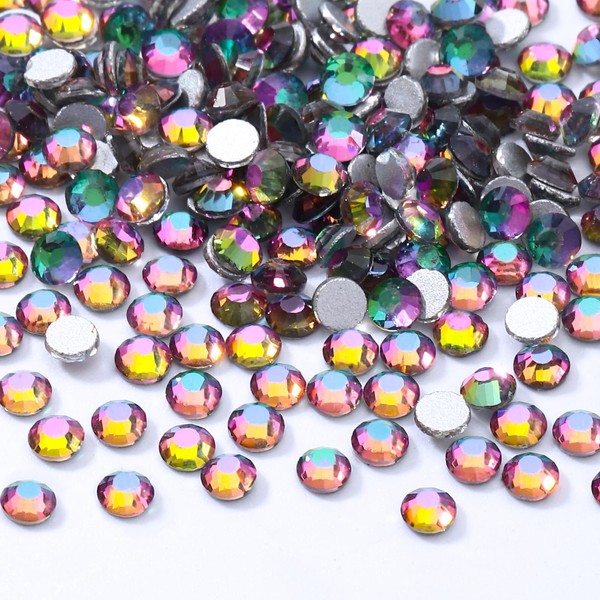 MEIBITE Meibite Green Volcano Flatback Rhinestones, Glass Rhinestones for Nail