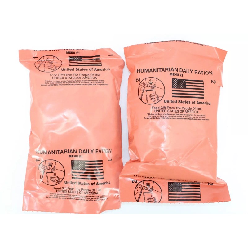 Sopakco/Wornick MRE Meal Cases - HUMANITARIAN DAILY RATION - RANDOM