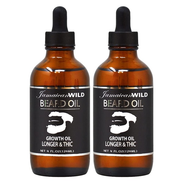Jamaican Wild Beard Oil Growth Oil Longer&Thic (Black) 4oz (Pack