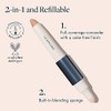 Trestique Concealer Crayon, Refillable Makeup Concealer With Built-In Blending Sponge,