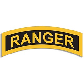 Yellow Ranger Tab Sticker, Served with The U.S. Army Rangers Vinyl, United States Military Decal for Cars, Trucks, Laptops, and Water Bottles, Made in The USA (2.5 x 6 inch)