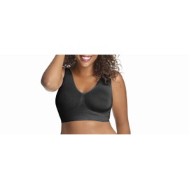 JUST MY SIZE womens Pure Comfort Plus Size Mj1263 Bra, Black, 6X-Large US