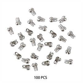 UNICRAFTALE Approximately 100 Pieces, Inner Diameter 0.1 inch (3 mm), Caulking Ball, Stainless Steel Beads, Ball Tip, Crushing Ball, Carotto, End Parts, Stainless Steel String, Knot Cover, End Beads,