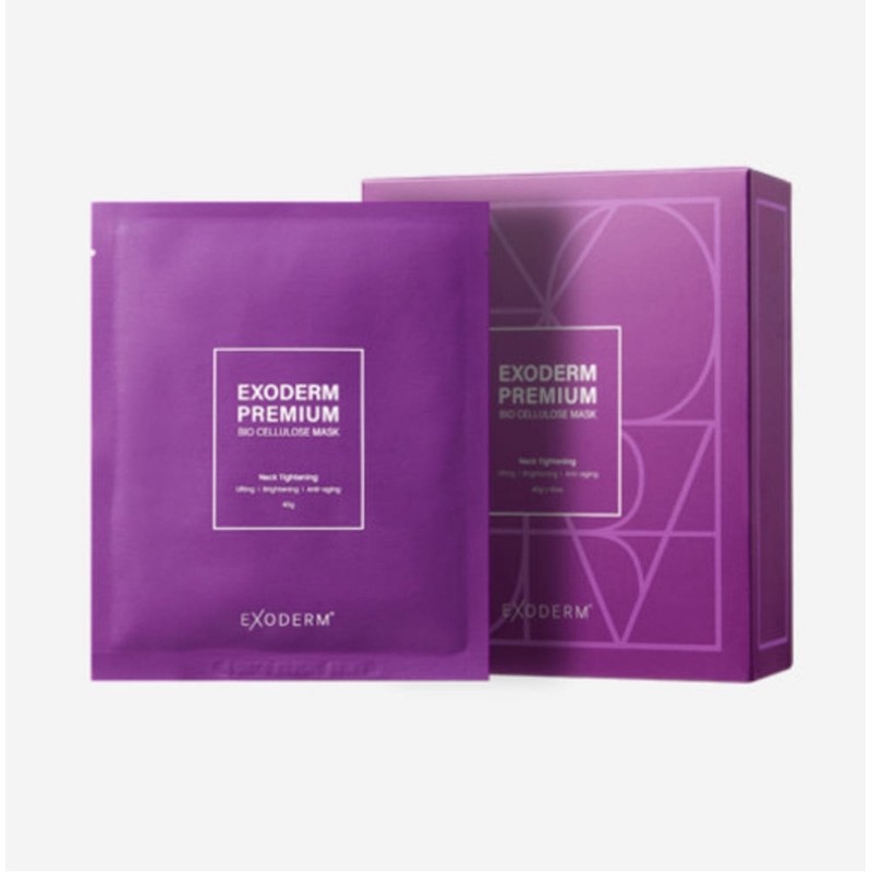 Exoderm/ Premium bio cellulose mask pack (face + neck) 10