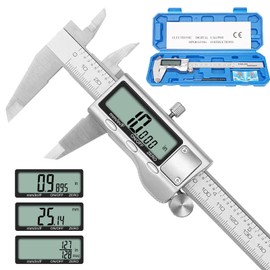 Sangabery Digital Caliper, Sangabery 6 inch Stainless Steel Caliper Measuring Tool with Inch/Metric/Fractions Conversion and Large LCD Display, Perfect for DIY, Household and Professional Use
