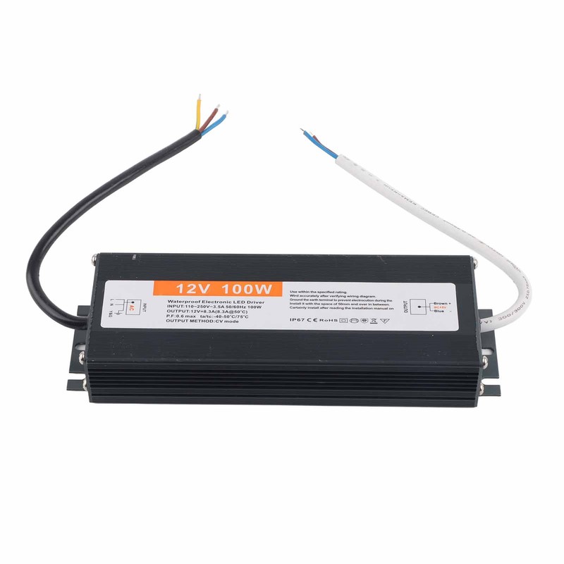 100W Ultra Thin Waterproof Power Supply Transformer Adapter LED Driver