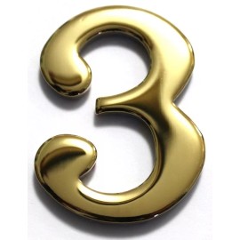 Better Box Mailboxes 2" Brass Numbers Better Box Mailboxes Brass Mail Box Numbers 2 Inch Brass Number - 3