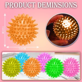 1x Random Teddy Bear Puffer Toy, LED Colourful Squeeze Ball, Cute Jiggly Puffer Toy Gift for Boys Girls, Light Up Kids Toy 9cm