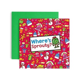 Huxters Christmas Cards for Women Men – Where's Sprouty Christmas Happy Christmas Card for him and her Family Christmas Holiday – Dad Mum Brother Sister Auntie Uncle Daughter holiday laughter card