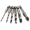 6Pcs 3 Point Drill Bit High Speed Steel Imperial Wood