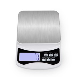 Disenkelubo Digital Plate Scale, 0.3 oz (1 g) Unit, 22.0 lbs (10 kg), Digital Scale, Digital Scale, 22.0 lbs (10 kg), Tare Function, Counting Function, Home Use, Digital Scale, Power Saving Mode (Revocable)