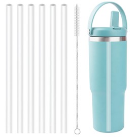 Bubrike Replacement Straws Compatible with Hydrapeak Nomad 32oz Tumbler Insulated Water Bottle-6 BPA Free Straws And 1 Cleaning Brush.