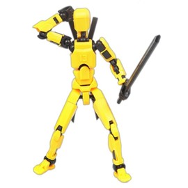 NIHESIM T13 Action Figure,4 PCS Titan 13 Action Figure Already Assembled,Dummy 13 Figures,3D Printed Action Figure,Kids' Play Action Figure,Painter's Model Figure with Multiple Accessories