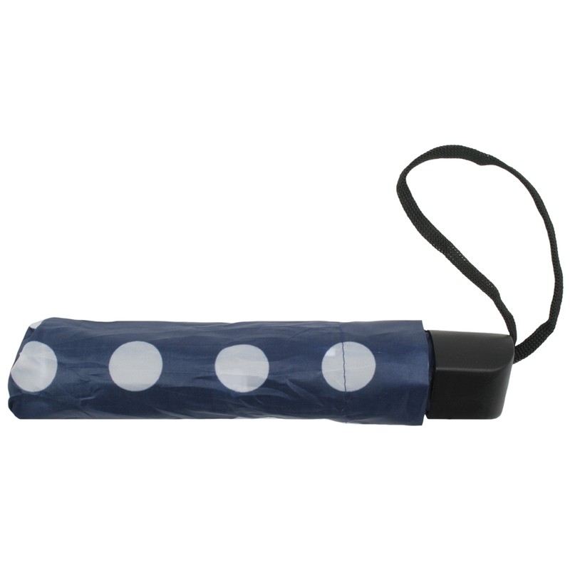 Drizzles Ladies Supermini Fashion Umbrella Blue White Spot