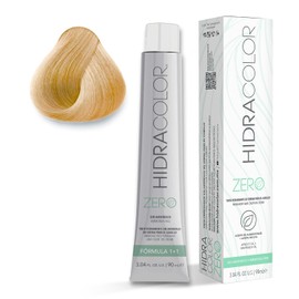 HIDRACOLOR - Tinte Permanente para Cabello Zero Color 10 Rubio Ultra Claro 90 ml, sin Amoníaco, Cubre Canas, con Miel y Aloe Vera, Gran Duración y Humectación, Coloración Cabello, Aporta Sedosidad