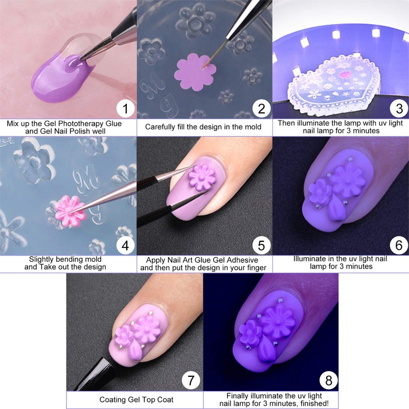Konsait - Juego de 5 moldes de silicona para decoración
