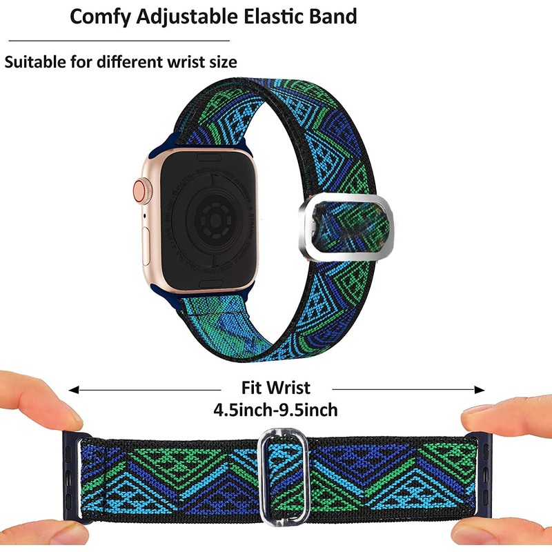 Compatible with Wahoo ELEMNT Rival Smartwatch Band, Lamshaw Stretch Elastics