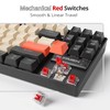 Fogruaden RGB Wired 75% Percent Mechanical Keyboard with Red Switch