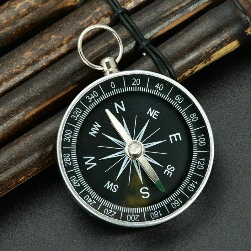 2Pcs Compass Navigation for Hiking, Multifunctional Portable Pocket Expedition Compass