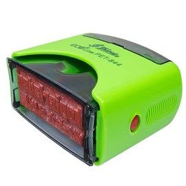 Shiny ECOline PET-844 Stamp with Your Own Text and Logo – 57 x 22 mm, up to 5 Lines – Stamp Made from Recycled Plastics