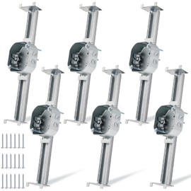 Tandefio 6 Pcs Adjustable Ceiling Fan Bracket Ceiling Mounting Bracket Electrical Box for Fans and Light Fixtures, 14.7 Inches in Length