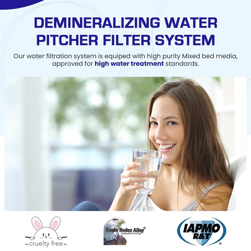 Crystal Quest - Water Pitcher Filter System - Black -