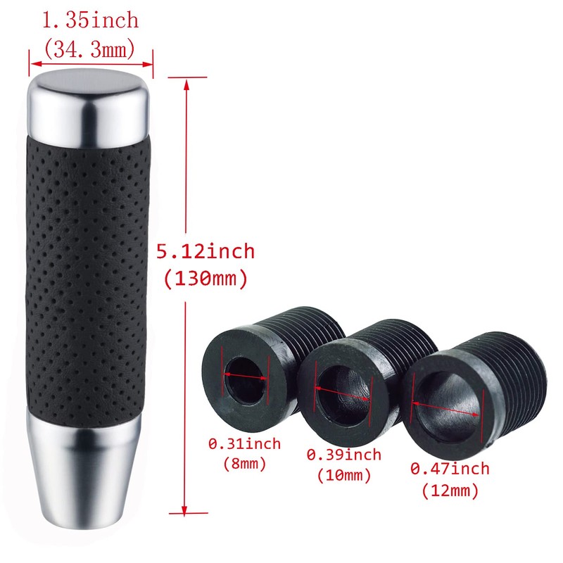Abfer 130mm Alloy PU Shifter Knob Car Shift Knob Auto