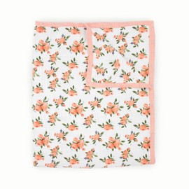 Little Unicorn – Watercolor Roses Cotton Muslin Quilt X-Large Blanket | 100% Cotton | Super Soft | Toddlers and Adults | X-Large 60” x 72” | Machine Washable