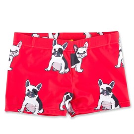 CUNYI Swimming Trunks for Boys Children Swimwear Swimming Shorts Lightweight Quick Drying Swimwear, Red dog
