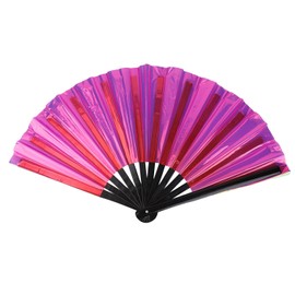 New Large Folding Hand Fan for Line Dancing, Plastic Hand Fans Line Dance Tool with Loud Click Sound Perfect for Performances Parties Stage Shows
