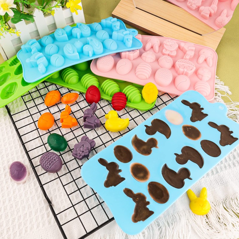 Winerming Easter Egg Silicone Mold for Chocolate 5 Packs Egg