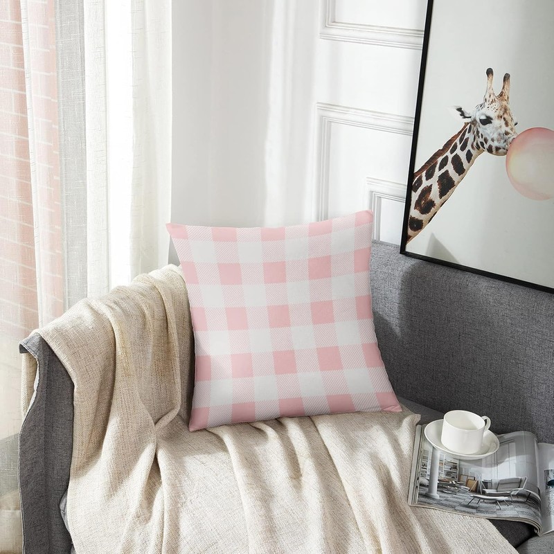 Emvency Set of 2 Throw Pillow Cover Cute Chic Pink