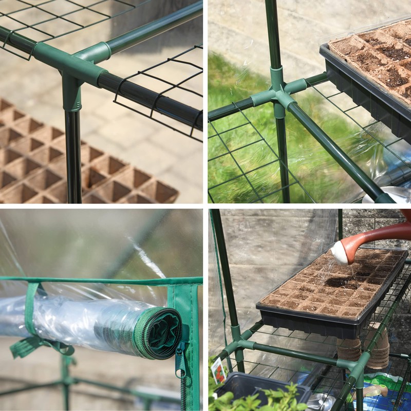 Miracle-Gro 4'8" x 4'8" x 6'5" All-Season Small Walk-in Greenhouse