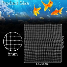Clear Mesh Netting Aquarium Fish Tank Net Screen Cover Clear Plastic Fish Tank mesh Netting Fishs Net Aquarium meshs lid for Aquariums Lid Fishs Tanks Covering Aquariums Top Cover(4 x 5 feet)