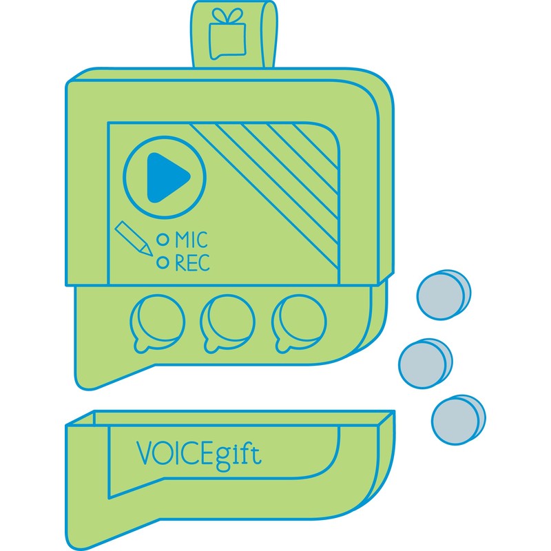 VoiceGift Voice-Over® 60 Second Voice Recorder Insert for Personal Messages,