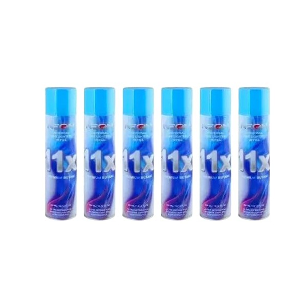 Neon Butane Fuel, 11X Butane Refill 300ml Butane Gas for