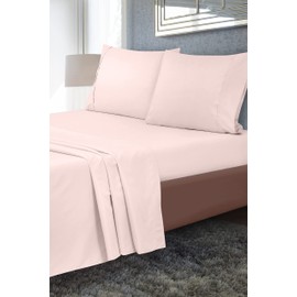 Royale Linens 2 Pack Bulk Flat Sheet Set - Top Sheets - Soft 1800 Microfiber - Wrinkle & Stain Resistant - for Hotel, Massage Table, Hospital, Dorm - Twin XL Flat Sheet Sold Separately (Twin Xl, Pink)