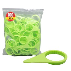 Mytee Products 100 Pcs Checkpoint Loose Wheel Lug Nut Indicator for 33MM Nuts - High Visibility Green 22mm Pointed Studs - Wheel Check Indicators for Commercial Trucks, Enclosed Trailers, Semi